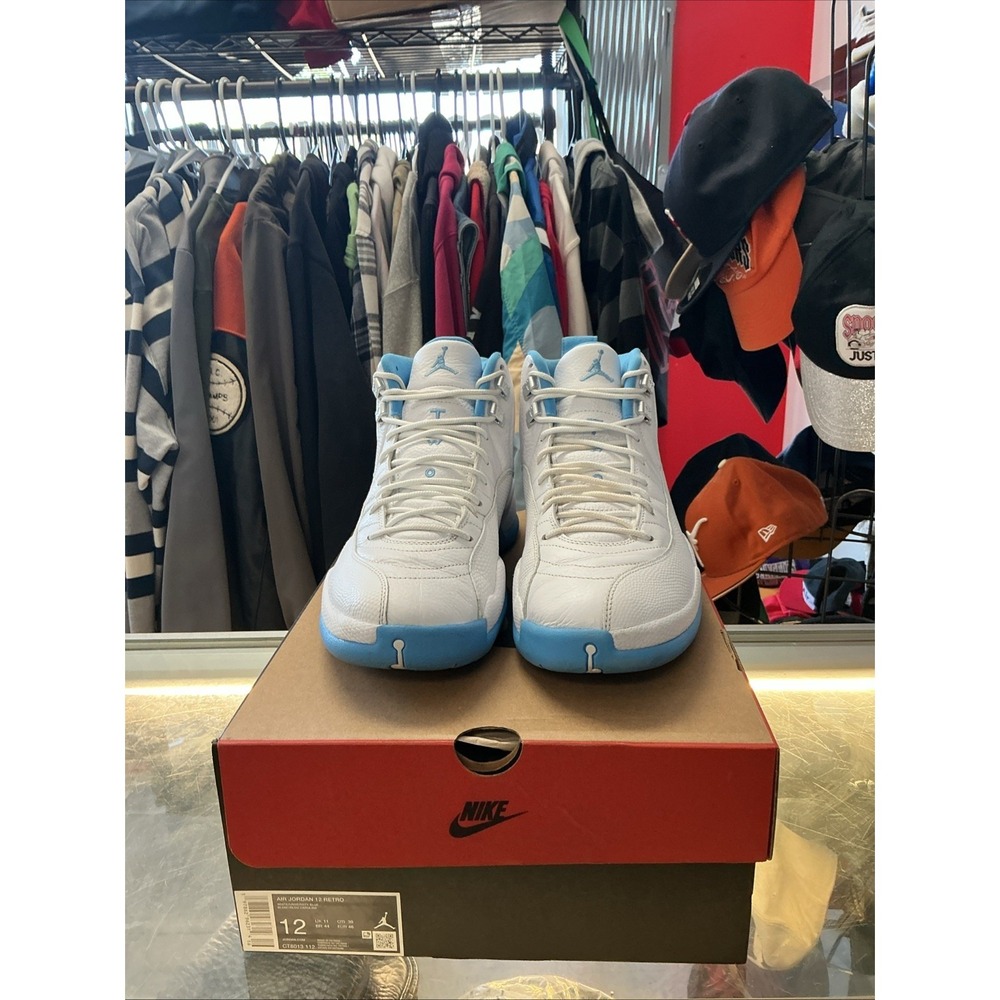 Jordan 12 Retro Melo 2025 CT8013-112 Mens Size 12 White University Blue Sneaker